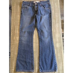 Levi's 518 Blue Dark Wash Super-Low Boot Cut Denim Jeans Women's Size 30 X 28